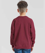 Fruit of the Loom Kids Classic Raglan Sweatshirt | Burgundy thumbnail 2