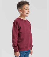 Fruit of the Loom Kids Classic Raglan Sweatshirt | Burgundy thumbnail 3