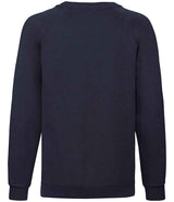 Fruit of the Loom Kids Classic Raglan Sweatshirt | Deep Navy thumbnail 5