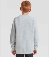 Fruit of the Loom Kids Classic Raglan Sweatshirt | Heather Grey thumbnail 2