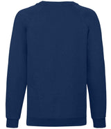 Fruit of the Loom Kids Classic Raglan Sweatshirt | Navy thumbnail 4