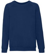 Fruit of the Loom Kids Classic Raglan Sweatshirt | Navy thumbnail 3