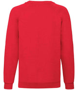 Fruit of the Loom Kids Classic Raglan Sweatshirt | Red thumbnail 5