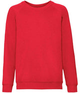 Fruit of the Loom Kids Classic Raglan Sweatshirt | Red thumbnail 4