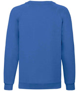 Fruit of the Loom Kids Classic Raglan Sweatshirt | Royal Blue thumbnail 4