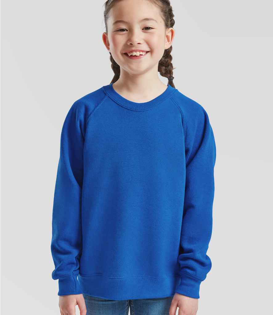 Fruit of the Loom Kids Classic Raglan Sweatshirt | Royal Blue