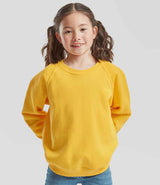 Fruit of the Loom Kids Classic Raglan Sweatshirt | Sunflower thumbnail 1