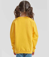 Fruit of the Loom Kids Classic Raglan Sweatshirt | Sunflower thumbnail 2