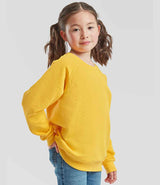 Fruit of the Loom Kids Classic Raglan Sweatshirt | Sunflower thumbnail 3