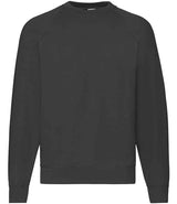 Fruit of the Loom Classic Raglan Sweatshirt | Black thumbnail 3