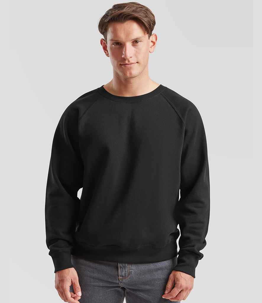 Fruit of the Loom Classic Raglan Sweatshirt | Black