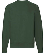 Fruit of the Loom Classic Raglan Sweatshirt | Bottle Green thumbnail 4