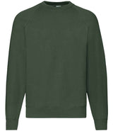 Fruit of the Loom Classic Raglan Sweatshirt | Bottle Green thumbnail 3