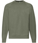 Fruit of the Loom Classic Raglan Sweatshirt | Classic Olive thumbnail 3