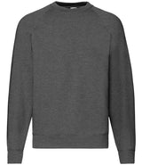 Fruit of the Loom Classic Raglan Sweatshirt | Dark Heather thumbnail 3