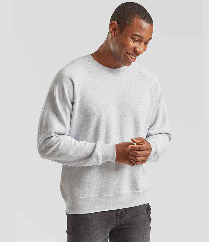 Fruit of the Loom Classic Raglan Sweatshirt | Heather Grey