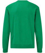 Fruit of the Loom Classic Raglan Sweatshirt | Heather Green thumbnail 4