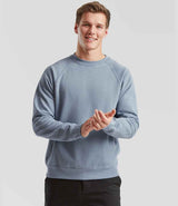 Fruit of the Loom Classic Raglan Sweatshirt | Mineral Blue thumbnail 1