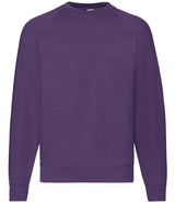 Fruit of the Loom Classic Raglan Sweatshirt | Purple thumbnail 3