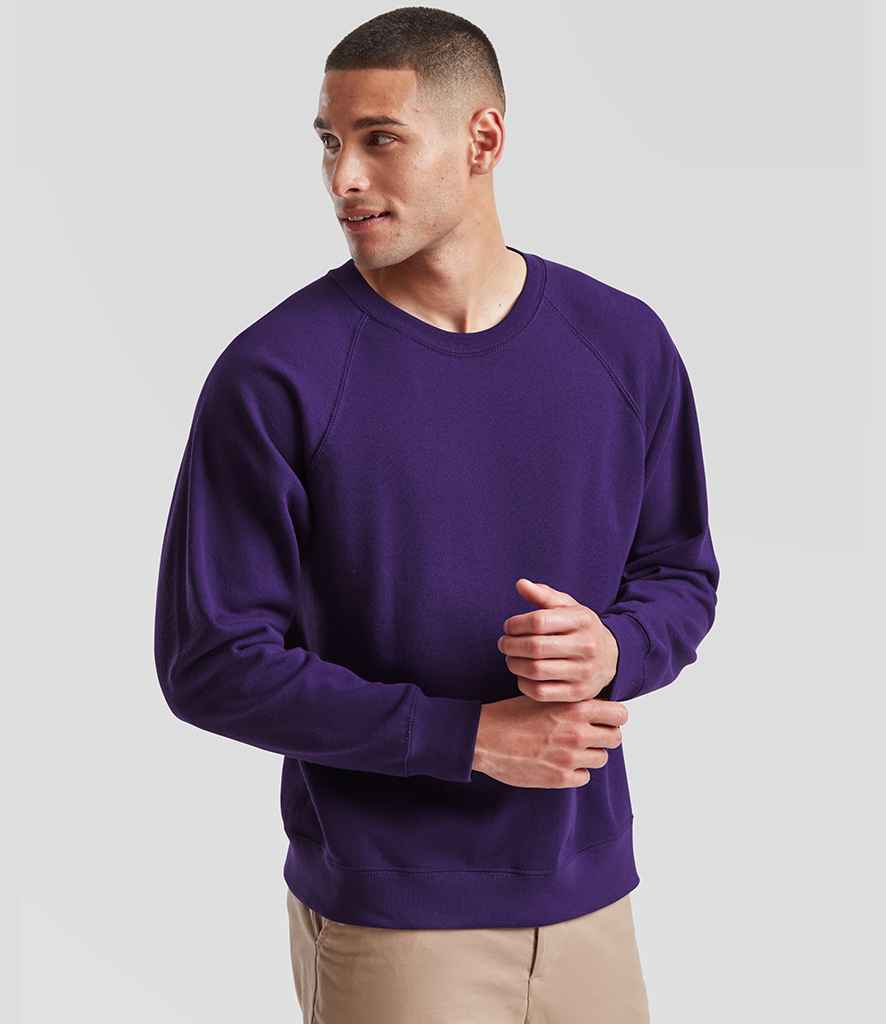 Fruit of the Loom Classic Raglan Sweatshirt | Purple