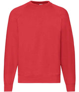 Fruit of the Loom Classic Raglan Sweatshirt | Red thumbnail 3