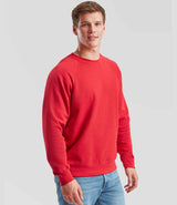 Fruit of the Loom Classic Raglan Sweatshirt | Red thumbnail 1