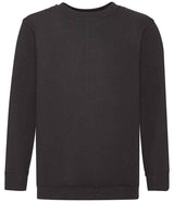 Fruit of the Loom Kids Classic Drop Shoulder Sweatshirt | Black thumbnail 4