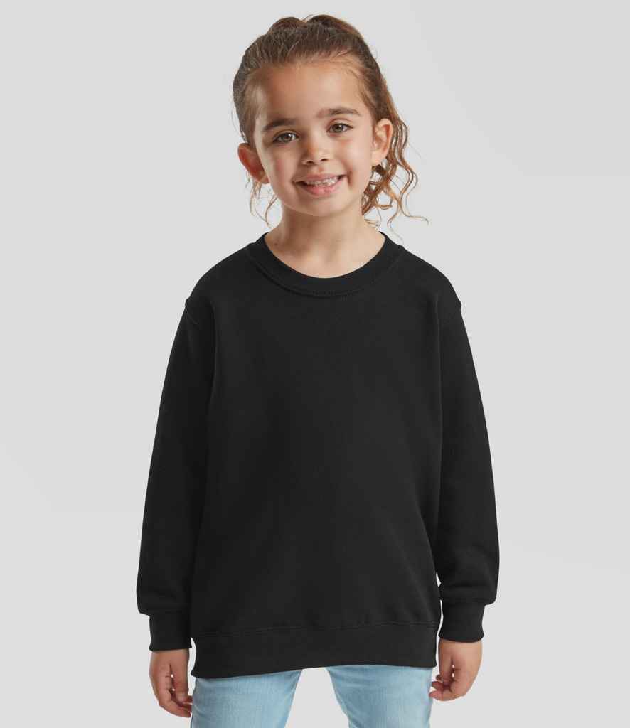 Fruit of the Loom Kids Classic Drop Shoulder Sweatshirt | Black