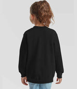 Fruit of the Loom Kids Classic Drop Shoulder Sweatshirt | Black thumbnail 2