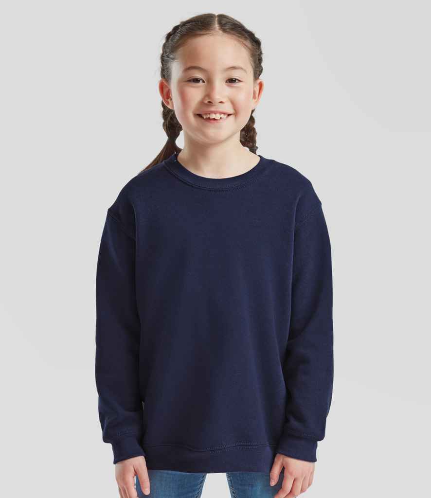 Fruit of the Loom Kids Classic Drop Shoulder Sweatshirt | Deep Navy