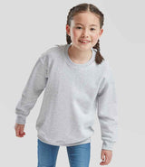 Fruit of the Loom Kids Classic Drop Shoulder Sweatshirt | Heather Grey thumbnail 1