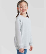 Fruit of the Loom Kids Classic Drop Shoulder Sweatshirt | Heather Grey thumbnail 3