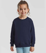 Fruit of the Loom Kids Classic Drop Shoulder Sweatshirt | Navy thumbnail 1