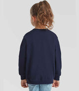 Fruit of the Loom Kids Classic Drop Shoulder Sweatshirt | Navy thumbnail 2