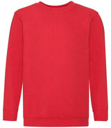 Fruit of the Loom Kids Classic Drop Shoulder Sweatshirt | Red thumbnail 3