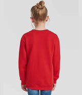 Fruit of the Loom Kids Classic Drop Shoulder Sweatshirt | Red thumbnail 2