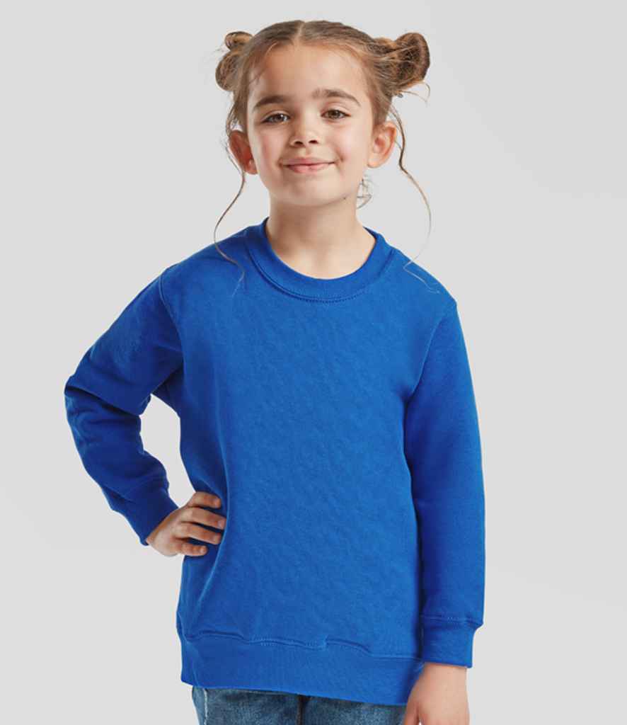 Fruit of the Loom Kids Classic Drop Shoulder Sweatshirt | Royal Blue