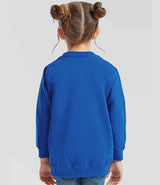 Fruit of the Loom Kids Classic Drop Shoulder Sweatshirt | Royal Blue thumbnail 2