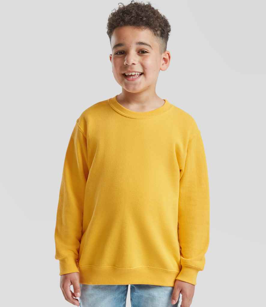 Fruit of the Loom Kids Classic Drop Shoulder Sweatshirt | Sunflower
