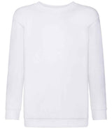 Fruit of the Loom Kids Classic Drop Shoulder Sweatshirt | White thumbnail 4