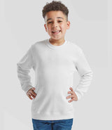 Fruit of the Loom Kids Classic Drop Shoulder Sweatshirt | White thumbnail 1