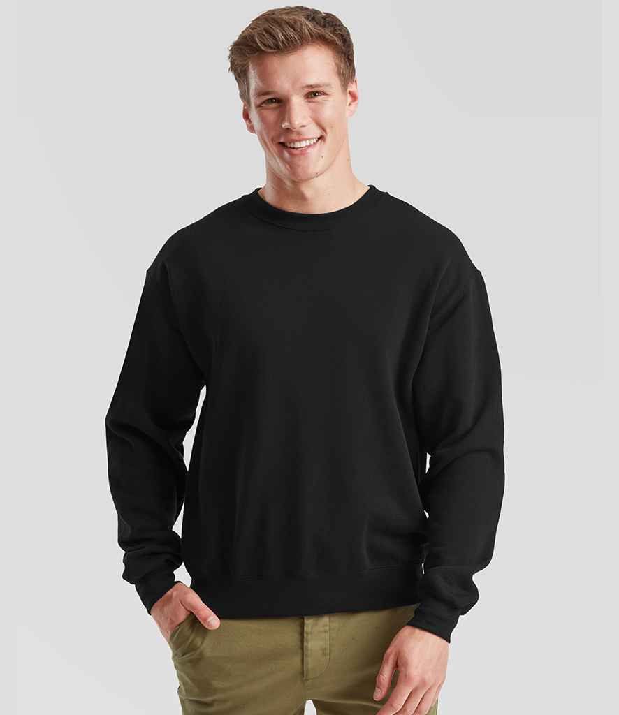 Fruit of the Loom Classic Drop Shoulder Sweatshirt | Black