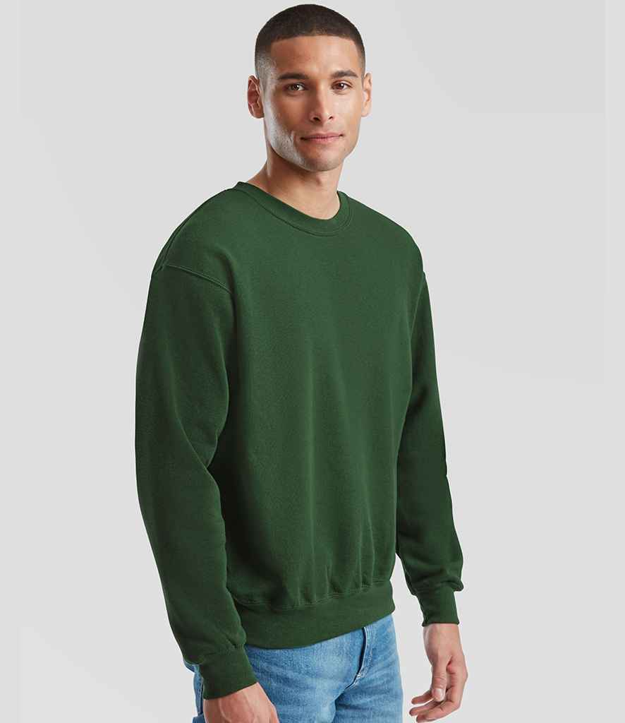 Fruit of the Loom Classic Drop Shoulder Sweatshirt | Bottle Green