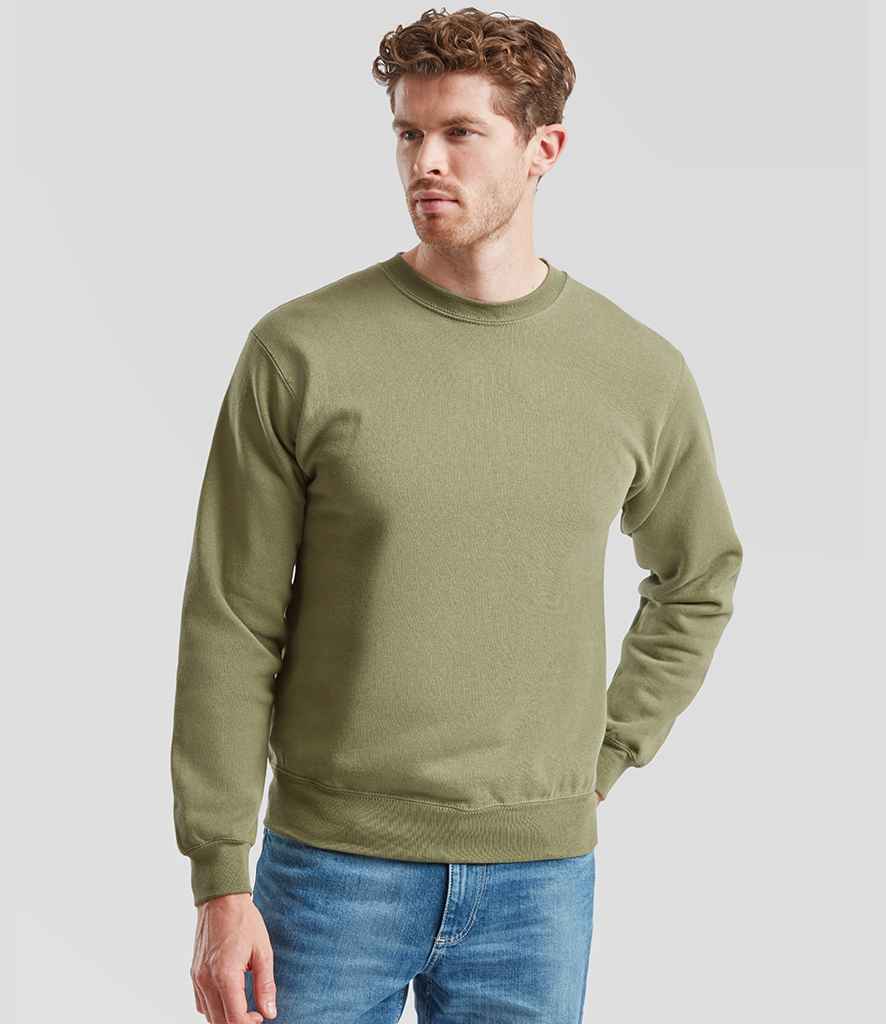 Fruit of the Loom Classic Drop Shoulder Sweatshirt | Classic Olive
