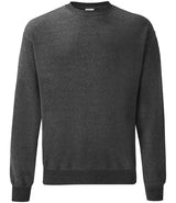 Fruit of the Loom Classic Drop Shoulder Sweatshirt | Dark Heather thumbnail 4