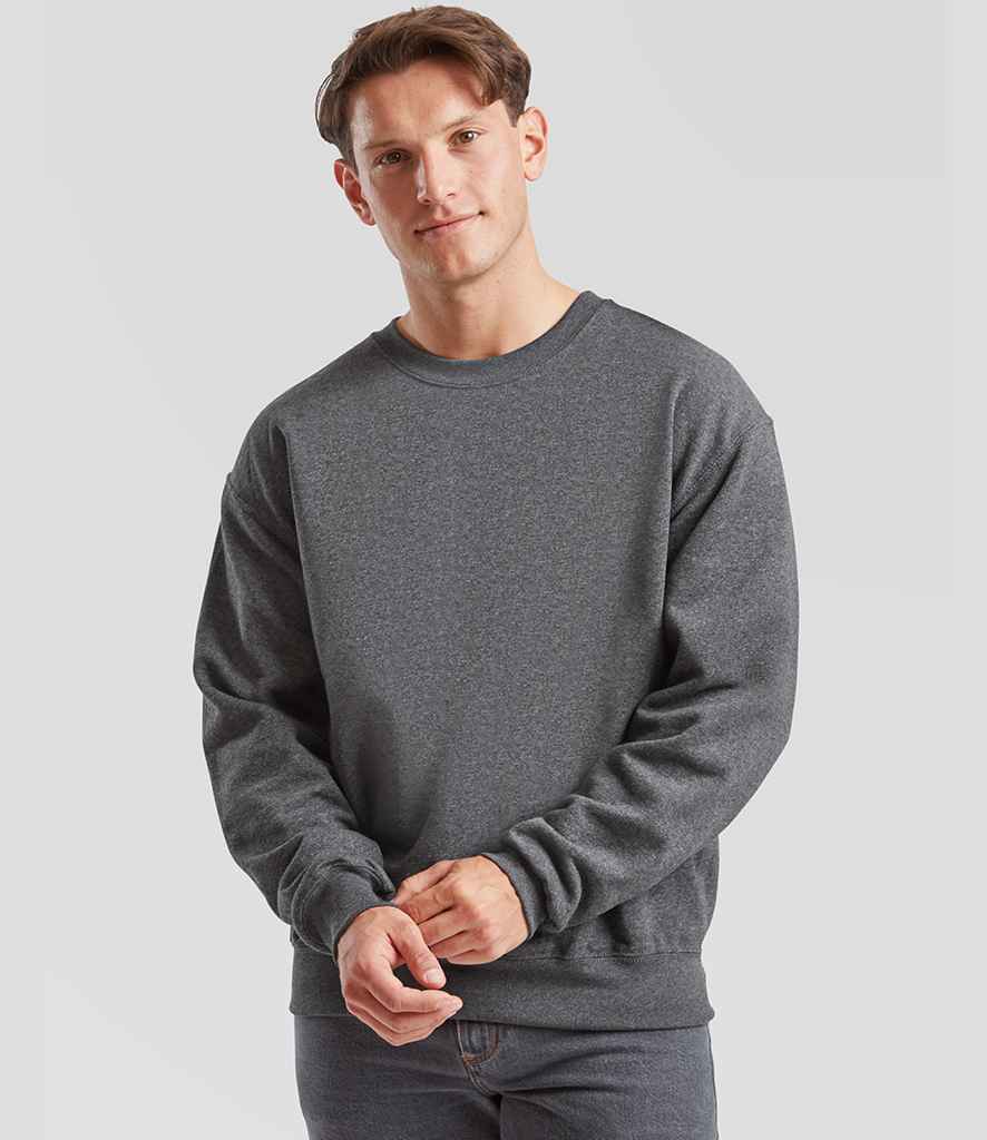 Fruit of the Loom Classic Drop Shoulder Sweatshirt | Dark Heather
