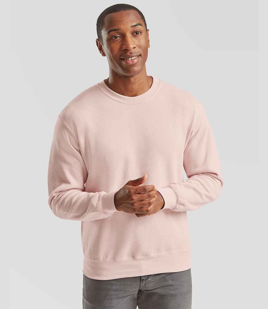 Fruit of the Loom Classic Drop Shoulder Sweatshirt | Powder Rose
