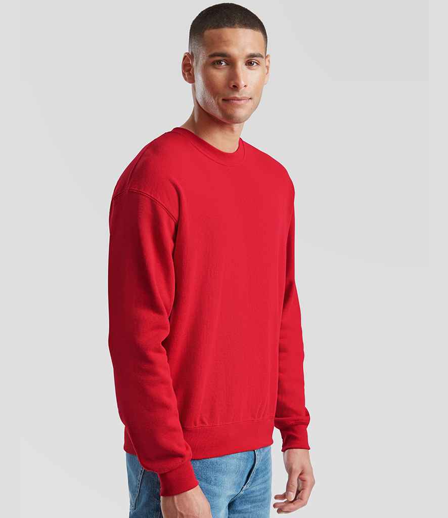 Fruit of the Loom Classic Drop Shoulder Sweatshirt | Red