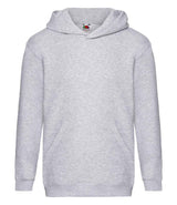 Fruit of the Loom Kids Premium Hooded Sweatshirt | Heather Grey thumbnail 4