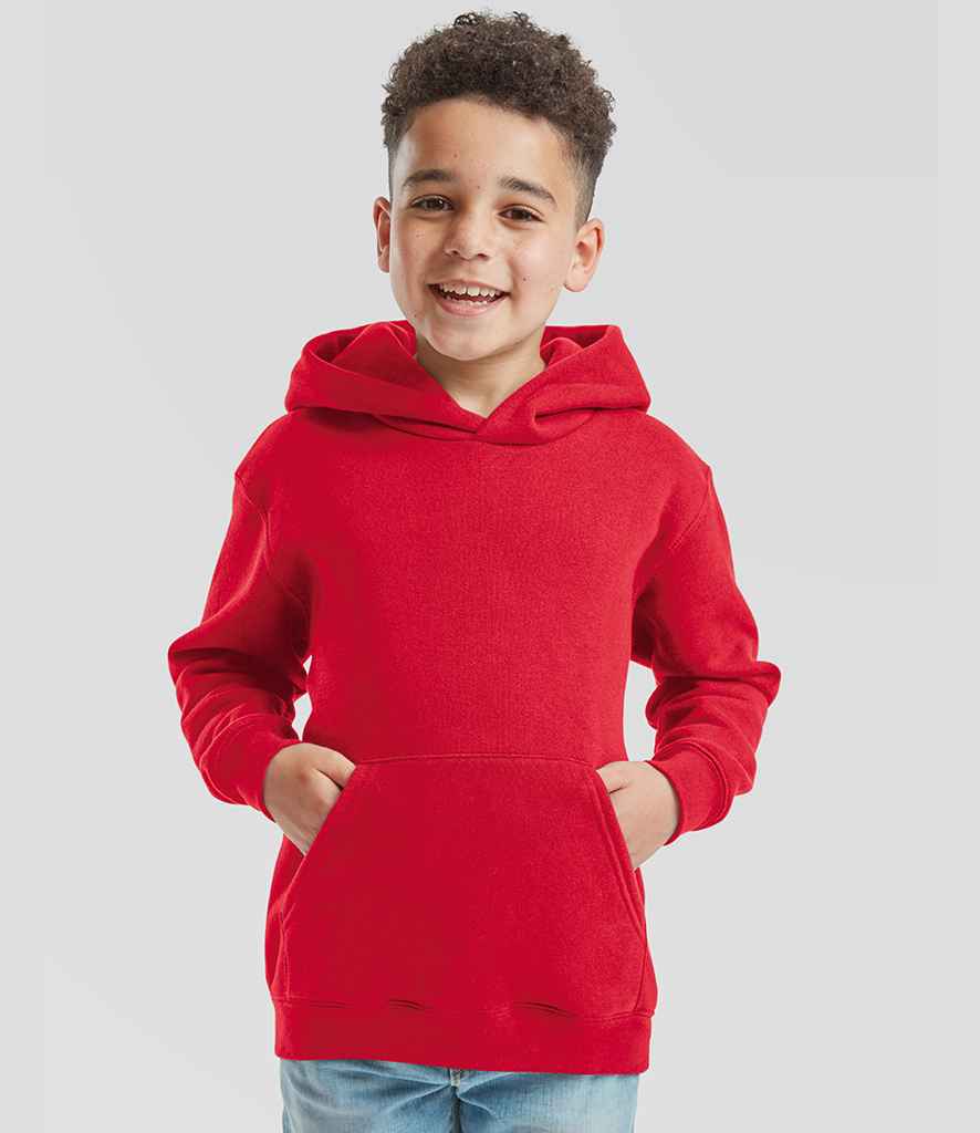 Fruit of the Loom Kids Premium Hooded Sweatshirt | Red